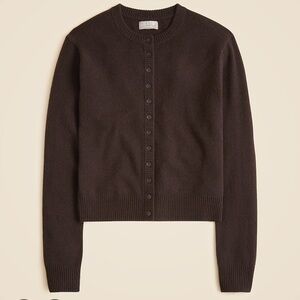 J. Crew Women's Dark Chocolate Brown Cashmere Cardigan NWT